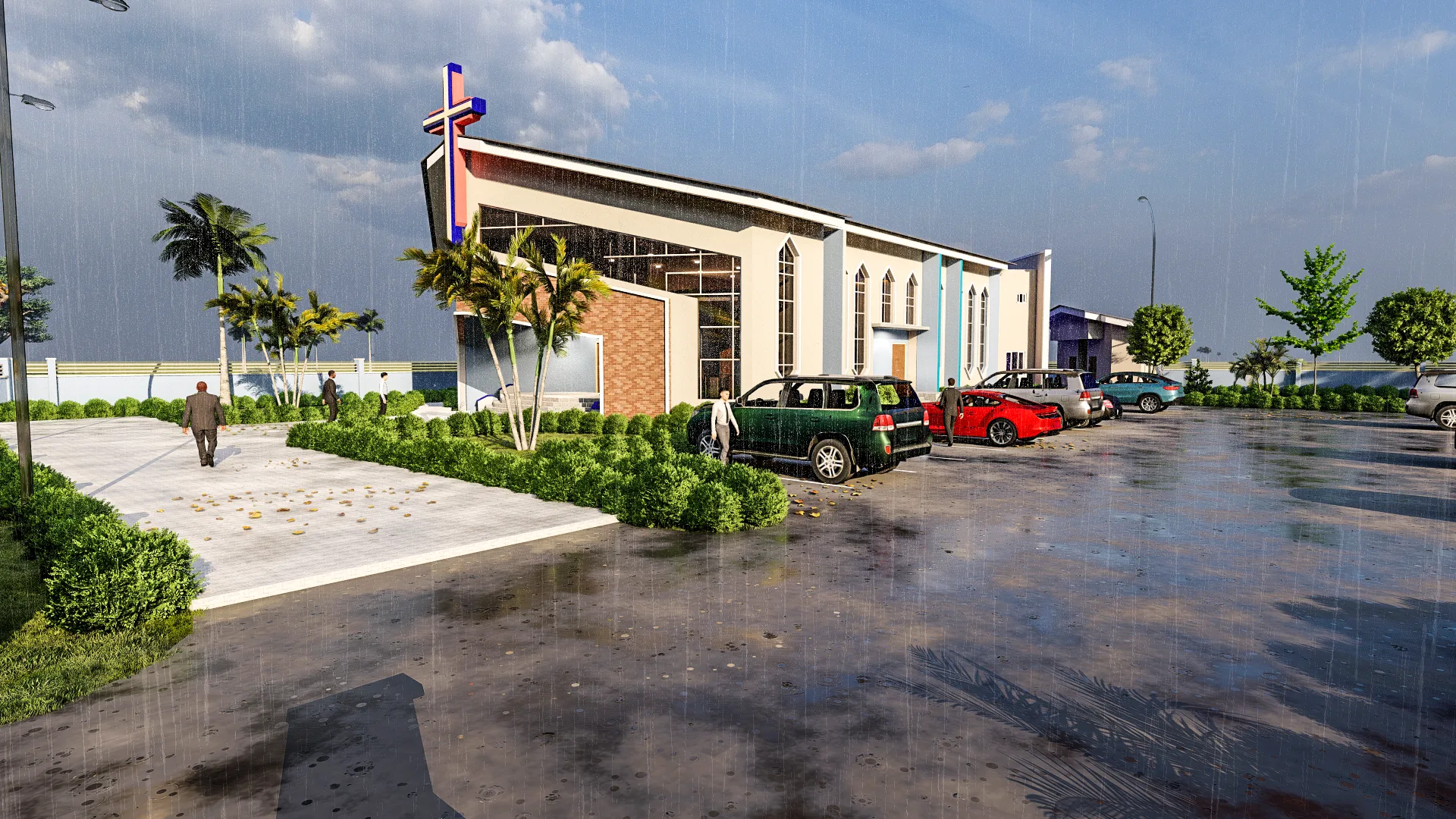 Modern commercial office building exterior by IDPC Innovarch