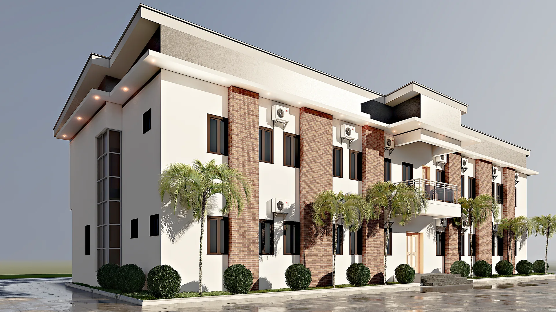 Modern office complex architectural visualization by Innovarch Nigeria
